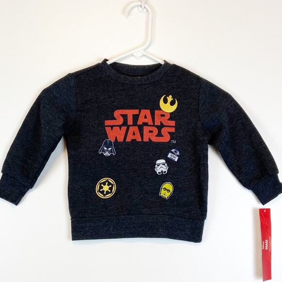 NWT Star Wars 2T Gray Pullover Sweatshirt - Picture 1 of 5